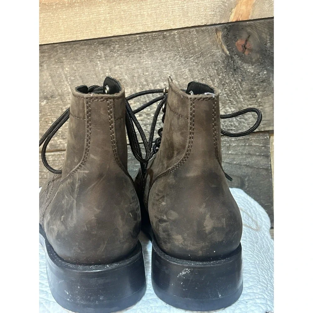 Thursday Handmade Brown Leather Lace Up‎ Boots Men's Size 8.5 EUC